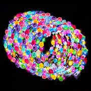 HONLYNE front view of packaged flower crown showing colorful blooms and branding for instant party appeal