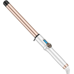 Hoson front view of curling wand showing full tool and ergonomic handle for comfortable styling