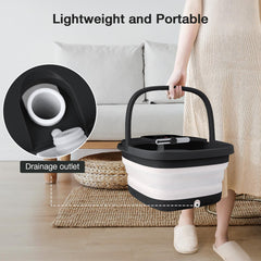 HOSPAN foot spa producing bubbles and red light for soothing comfort benefit
