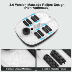 HOSPAN foot spa collapsed profile highlighting compact storage benefit
