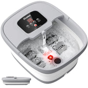 HOSPAN foot spa front view showing controls and heated basin benefit: easy setup