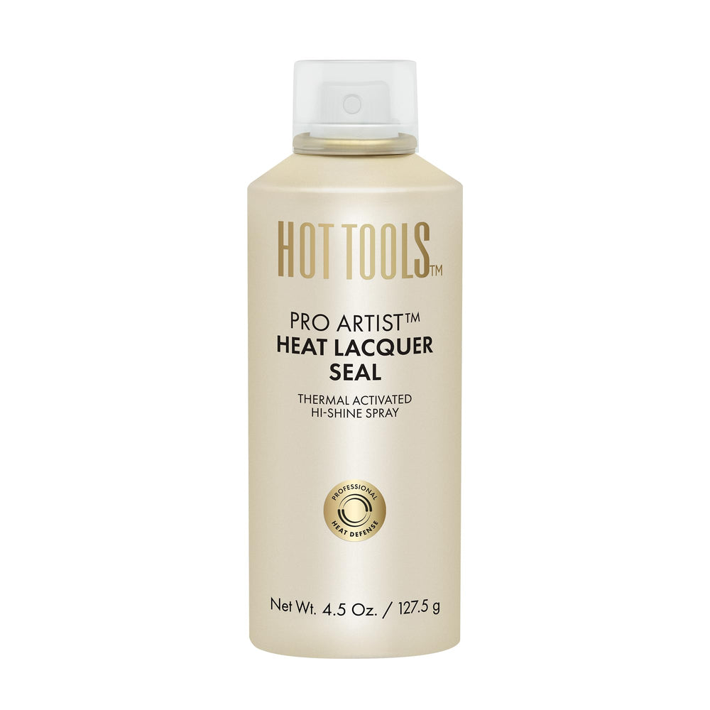 HOT TOOLS front bottle packaging showing label and glossy finish benefit