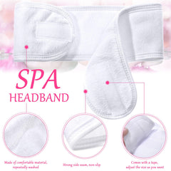 Hoteam model wearing headband during facial keeping hair away for precise skincare