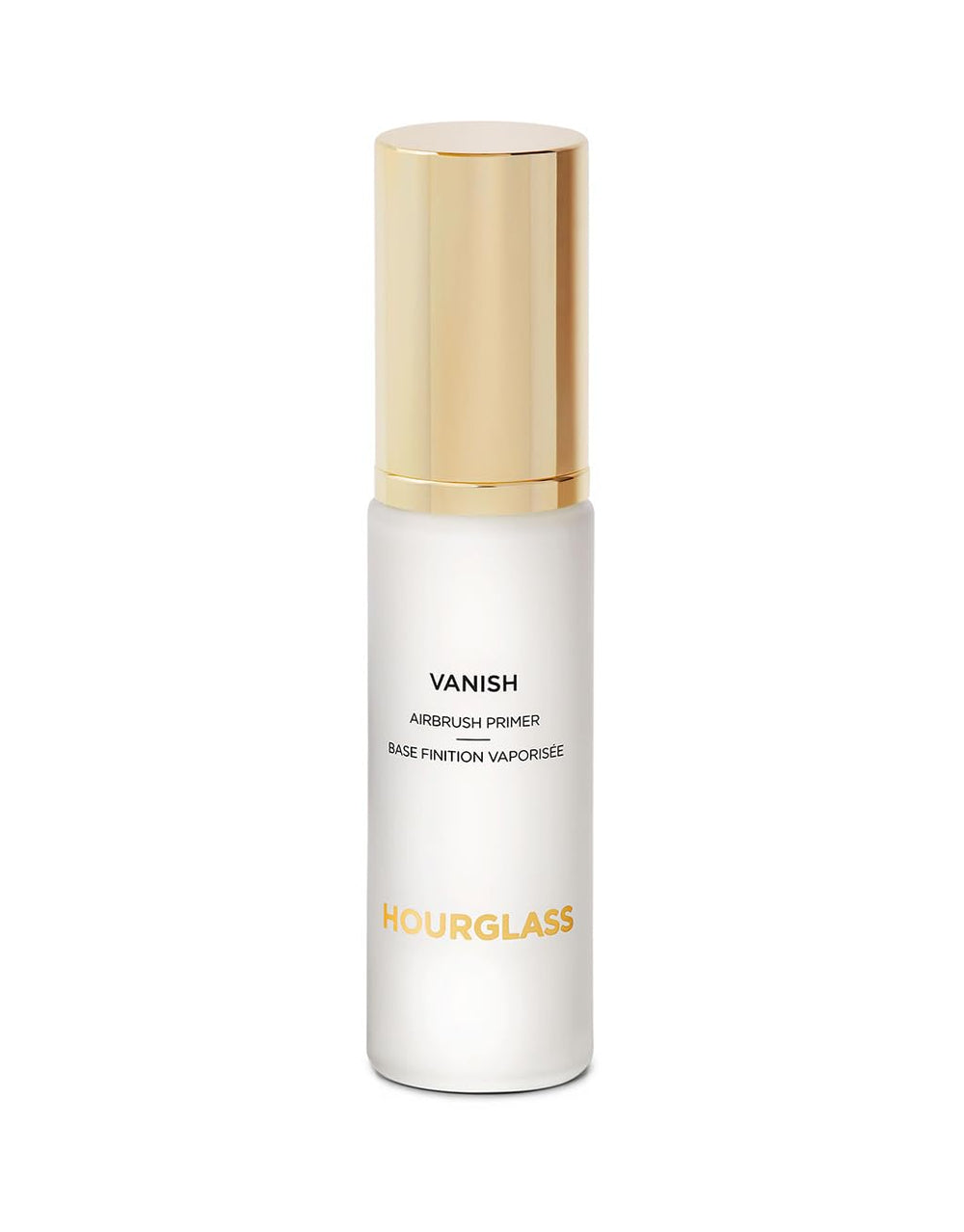HOURGLASS front packaging showing sleek bottle and clear primer for photo-ready skin