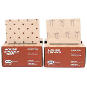 House of Foils front packaging showing 1000-count dots and bows, durable supply