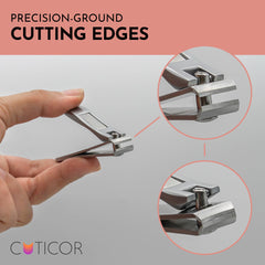 Houseify CUTICOR foldable nail file opened for smoothing and finishing