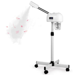 Hovinke front view of the steamer showing compact salon-ready design and easy mobility