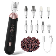 Hoxida front view of cordless electric nail file showing compact design and portability