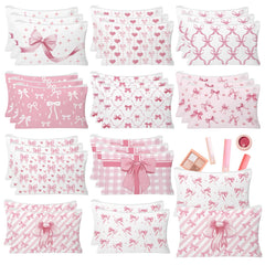 HSDSH front view of pink bow pouch showing elegant design and quick grab benefit