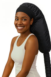 HSHHPZ hooded hair dryer front view shows full coverage for faster drying