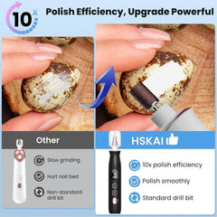 HSKAI closeup of LCD display showing speed, rotation, and battery indicators