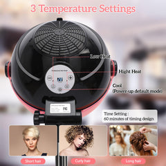 HSONBIUTY hood tilt showing 90° adjustment for ergonomic client comfort benefit