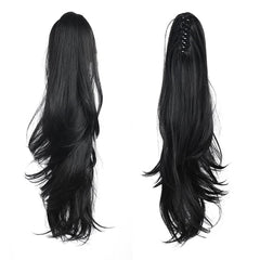 HSPJHTM front view of clip ponytail shows ready-to-wear convenience