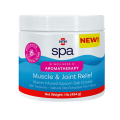 HTH Spa front packaging showing jar and aromatherapy benefit