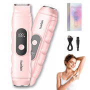 huefain front view pink trimmer showing compact design benefit: portability