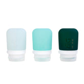 humangear GoToob+ front view showing three colors and compact size benefit ease of packing