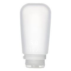 humangear GoToob+ XL front view showing clear bottle and secure lid, ideal for travel
