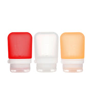 humangear GoToob+ front view showing three colors for easy identification and packing