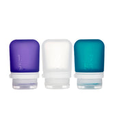 humangear GoToob+ front view showing three colored bottles and benefits