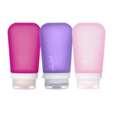 humangear GoToob+ front view showing three colors and capacity for easy packing
