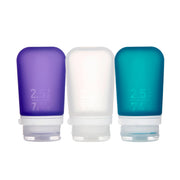 humangear GoToob+ three-pack front view showing colors and compact benefit