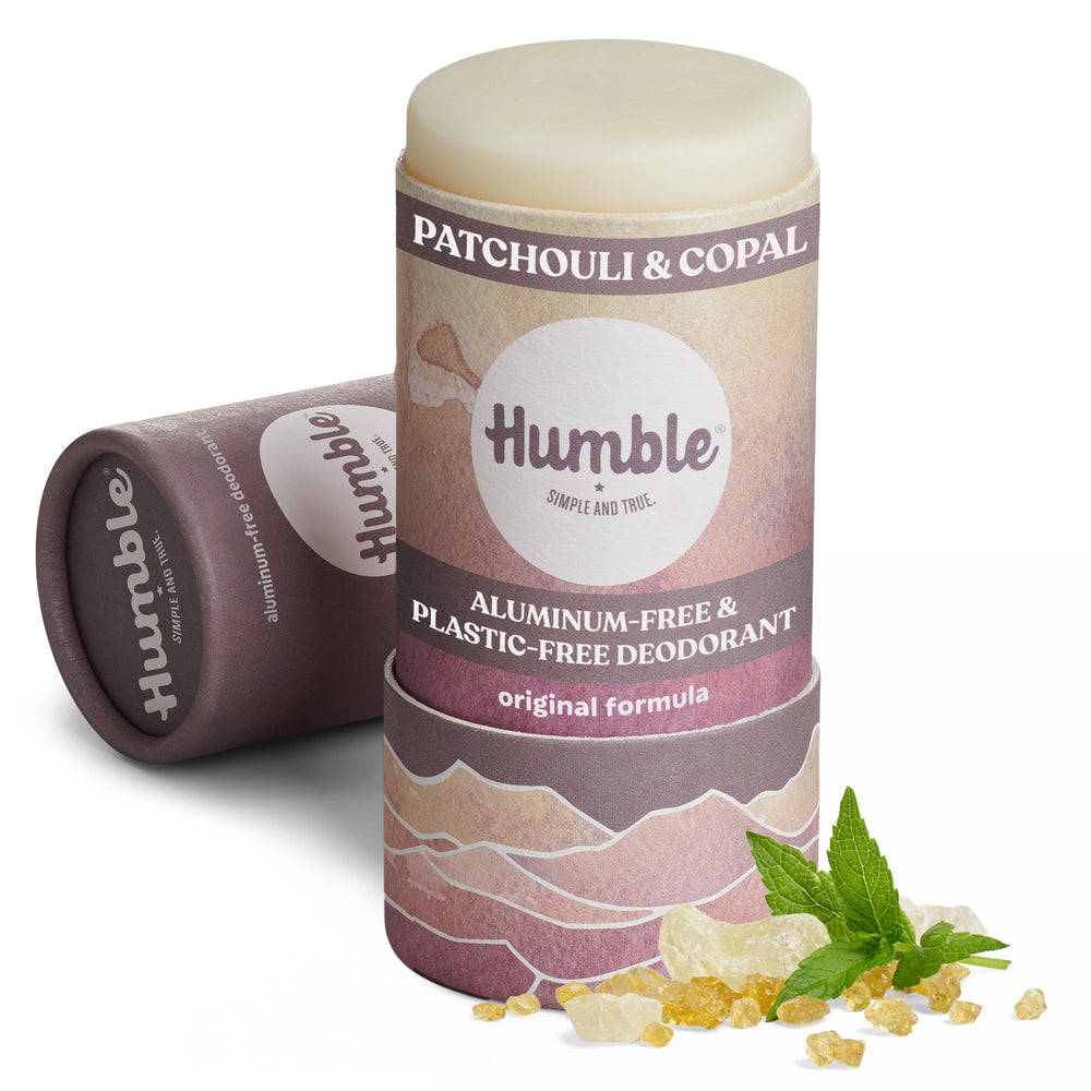HUMBLE SIMPLE AND TRUE front packaging showing scent and eco-friendly tube benefit