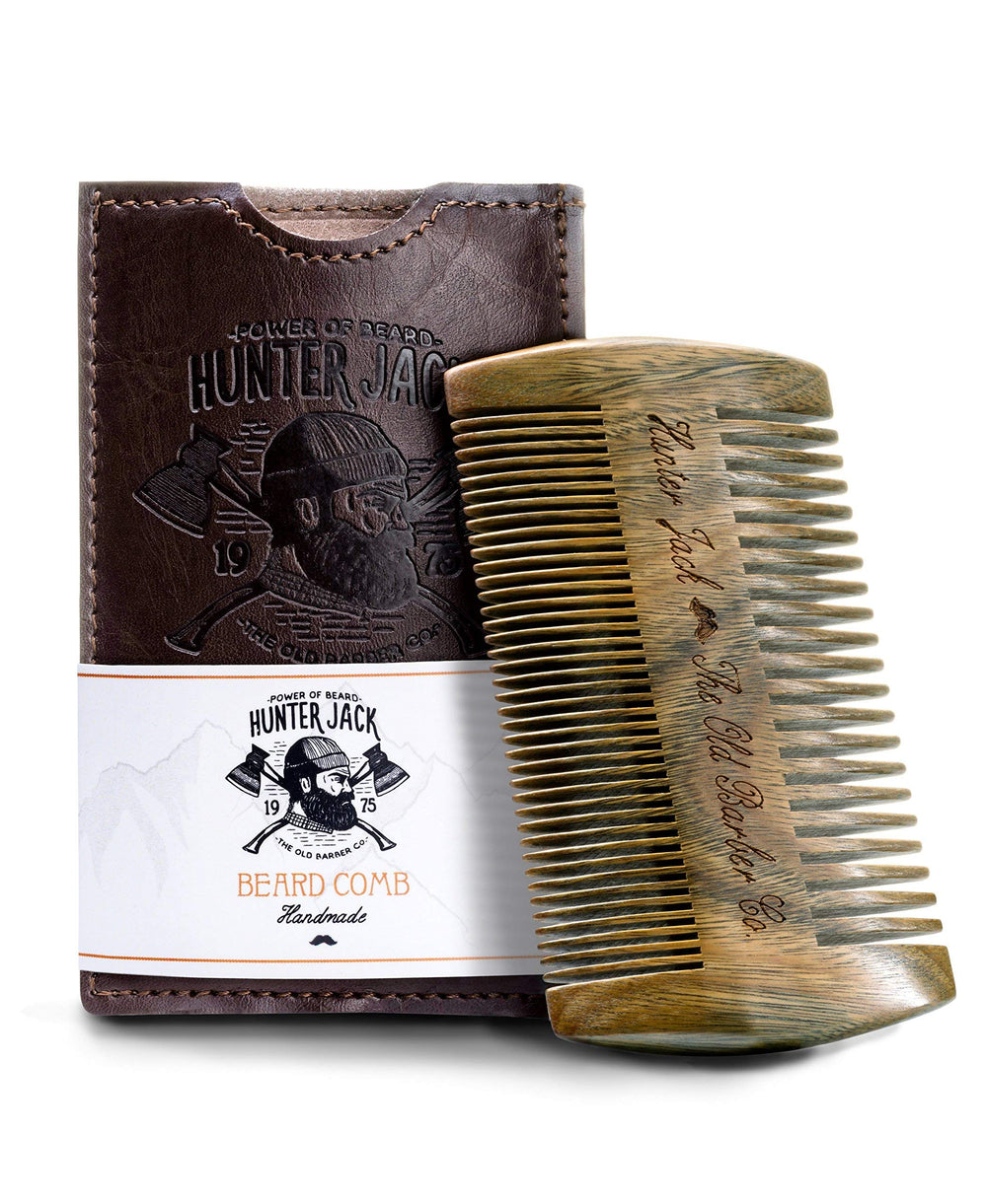 Hunter Jack front view showing sandalwood comb and sleek design benefit