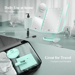 HUONUL folded mirror demonstrating compact storage benefit