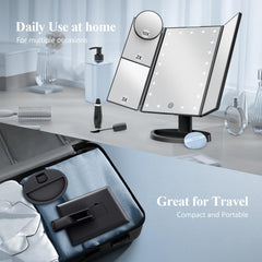 HUONUL folded compact mirror packed for travel and easy storage benefit