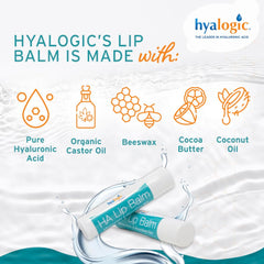 Hyalogic open stick close-up showing smooth texture for easy, non-greasy application