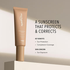 HydroPeptide texture close-up showing creamy mineral finish and easy blendability benefit