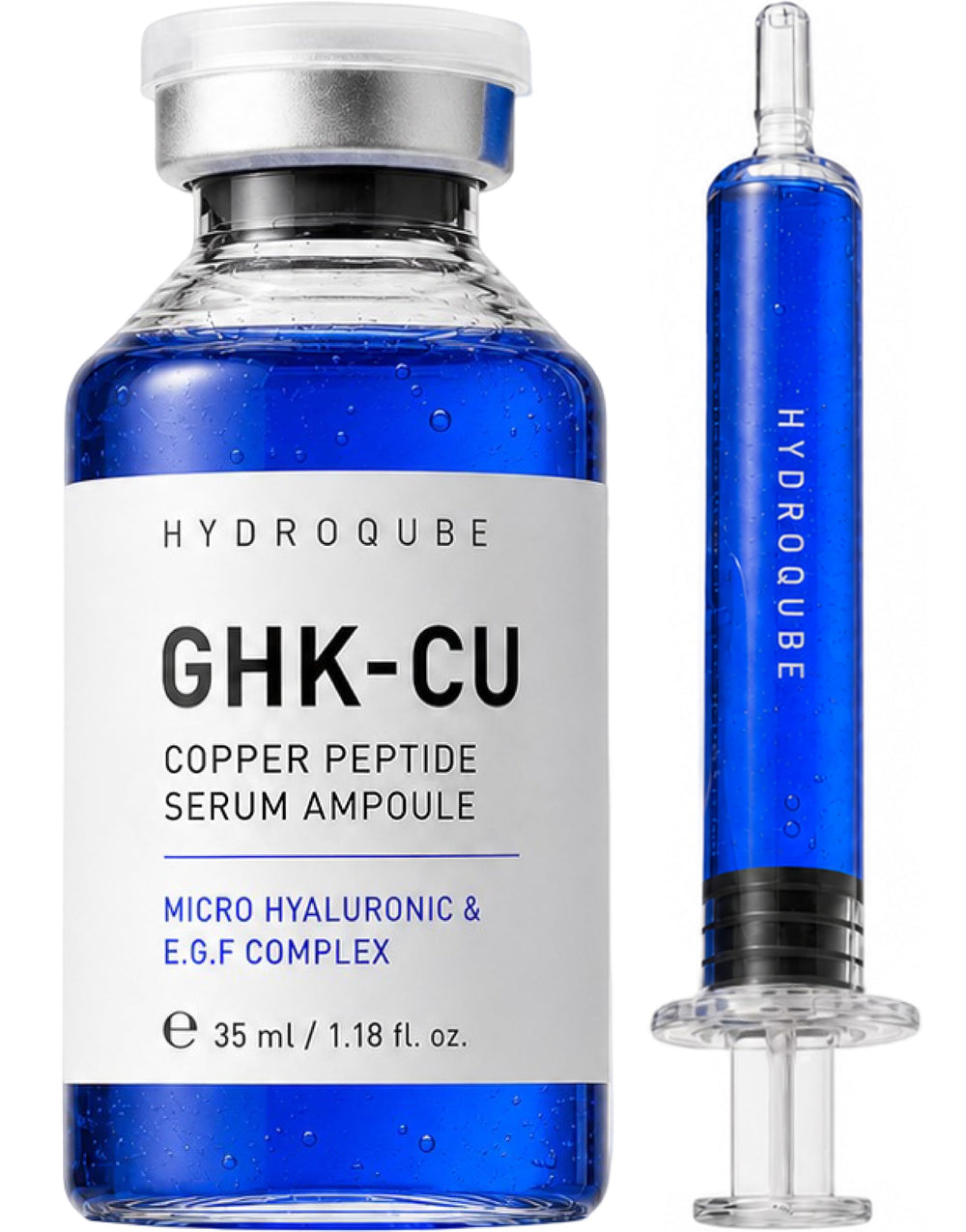 HydroQube front packaging showing bottle and box for clear brand visibility