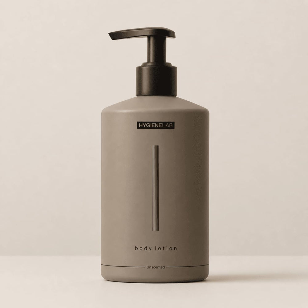 HygieneLab front bottle showing label and clean hydrating benefits