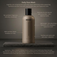 HygieneLab face wash ingredient list detail showing EWG Verified badge