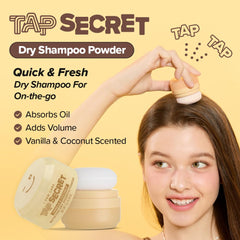 I DEW CARE open compact with powder visible for quick root touch-ups