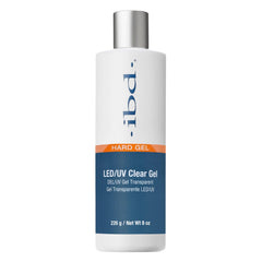 IBD clear builder gel bottle front view showing label and size for professional strength