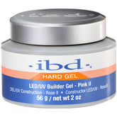 IBD jar front view showing Pink II builder gel, clear labeling and professional packaging