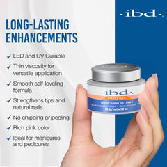 IBD product next to a ruler to show 2 oz jar size and convenient salon-friendly capacity