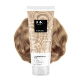 IGK front packaging showing product name and beachy blonde benefit