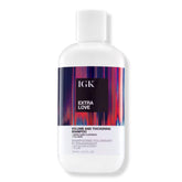 IGK Extra Love front bottle showing product and volume benefit
