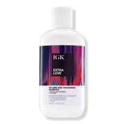 IGK Extra Love front bottle showing product and volume benefit