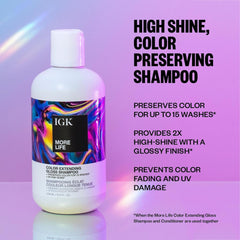 IGK bottle displayed on bath shelf suggesting premium bathroom placement