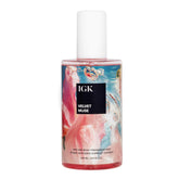 IGK Velvet Muse front bottle view shows sleek design and travel-friendly size