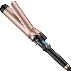 IKV large curling iron front view showing full design and ergonomic handle for easy styling
