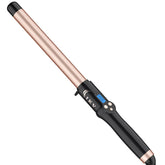 IKV long barrel curling wand front view showing sleek design and uniform heat