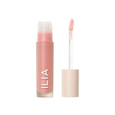 ILIA front packaging showing porcelain gloss and sleek bottle, highlights elegant design and portability