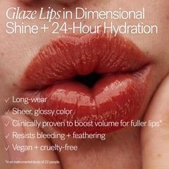 ILIA Overglaze texture close-up showing smooth, non-sticky formula that creates high shine