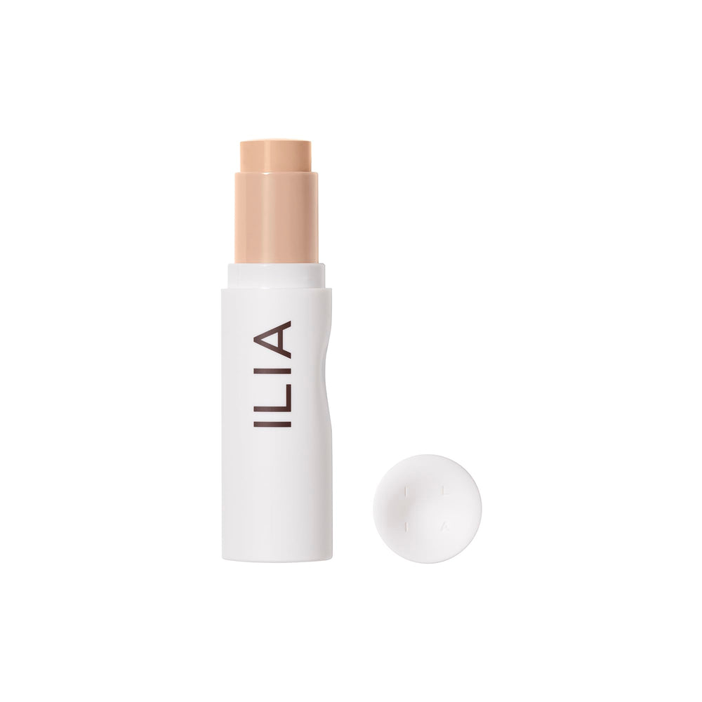 ILIA front stick view showing sleek tube and shade Tupelo 9N benefits coverage