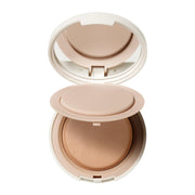 ILIA compact front view showing sleek packaging and clean finish benefit