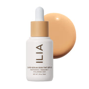ILIA front bottle of Super Serum Skin Tint Shela ST8 showing packaging and brand